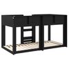 vidaXL Bunk Bed voor Kinderen Zwart Eiken 90 x 190 cm Bewerkt hout