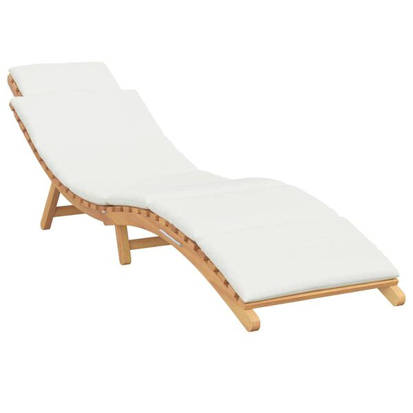 vidaXL Tuininfurniture Sunlounger met kussen Bruin 198 x 55 x 58,5 cm