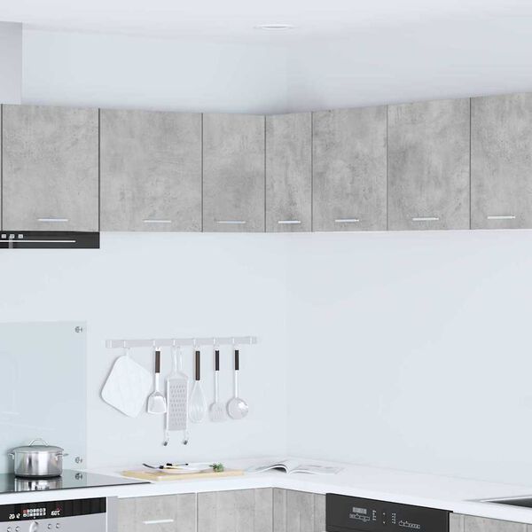 vidaXL Hangkast Beton Grijs en Wit 57 x 57 x 40 cm Bewerkt hout