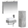 vidaXL Badkamerkastenset 4 pcs Betongrijs 50 x 14,5 x 70 cm