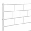 vidaXL Bedframe met hoofdbord metaal wit 160x200 cm