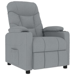 vidaXL Massagestoel stof lichtgrijs
