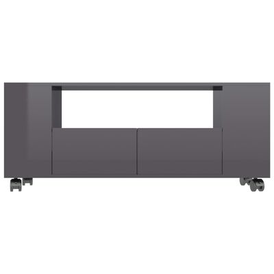 vidaXL Tv-meubel 120x35x48 cm bewerkt hout hoogglans grijs