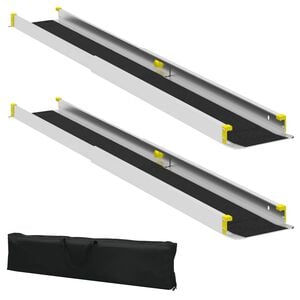 vidaXL Oprit voor rolstoelen 270 kg 2 st Zwart 270 kg per zitplaats