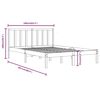 vidaXL Bedframe massief grenenhout wit 160x200 cm