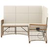 vidaXL Tuin Ligbank Set Beige en Cr&egrave;me Wit 164 x 164 x 112 cm