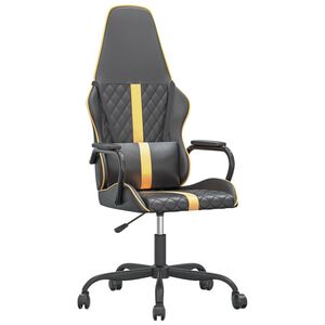 vidaXL Gamestoel kunstleer zwart en goud
