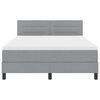 vidaXL Boxspring bed met matras Lichtgrijs 140 x 200 cm Stof