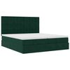vidaXL Ottoman bed met matrassen 160x200cm fluweel donkergroen