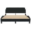 vidaXL Bedframe "Dover" stof zwart 140x190 cm