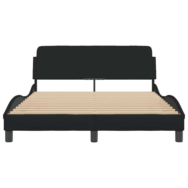 vidaXL Bedframe "Dover" stof zwart 140x190 cm