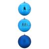 vidaXL Kerstbal Set XXL 3 st Blauw &Oslash; 25 cm Kunststof LED's