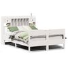 vidaXL Bed met boekenkast zonder matras grenenhout wit 140x190 cm