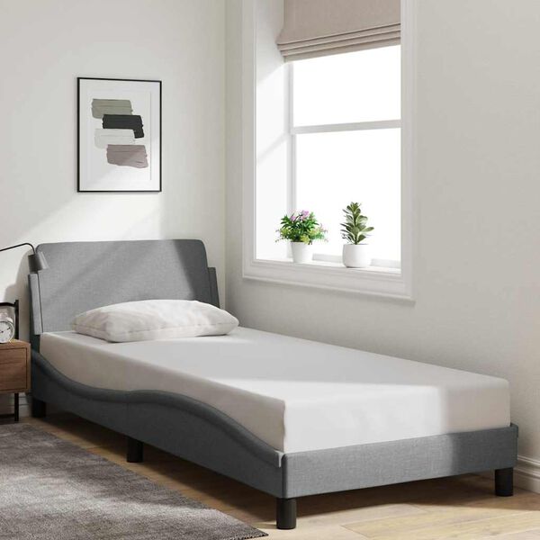 vidaXL Bedframe "Dover" 90x190 cm stof lichtgrijs