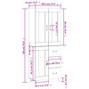 vidaXL Hoge kast 69,5x34x180 cm bewerkt hout zwart