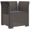 vidaXL E&eacute;npersoons Fauteuil met Kussen Rattan Look PP Lichtgrijs