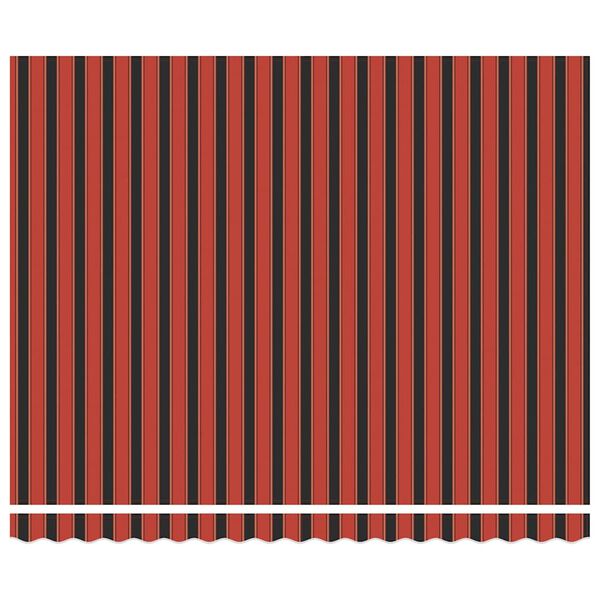 vidaXL Inklapbaar Zonnescherm Oranje en Zwart 400 &times; 300 cm