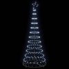 vidaXL LED Kerstboom met 230 LED met standaard Koudwit 184.5 cm Metaal