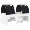 vidaXL Hoge Bed Frame voor Kids met Tunnel Wit en zwart Bewerkt hout