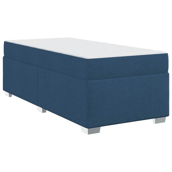 vidaXL Bedframe met matras Blauw 80 x 200 cm Stof