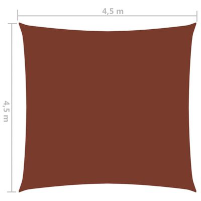 vidaXL Zonnescherm vierkant 4,5x4,5 m oxford stof terraccota