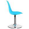 vidaXL Eetkamerstoelen 2 st draaibaar kunstleer blauw