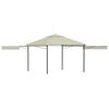 vidaXL Prieel met uitschuifbare daken 180 g/m&sup2; 3x3x2,75 m cr&egrave;me