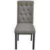 vidaXL Eetkamerstoelen 2 st stof lichtgrijs