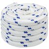 vidaXL Multifunctioneel gebruikstouw 40 mm 25 m Wit en Blauw PP
