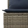 vidaXL 9-delige Loungeset met kussens poly rattan grijs