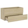 vidaXL Wastafelkast 90x38,5x45 cm bewerkt hout sonoma eikenkleurig