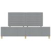 vidaXL Bedframe met hoofdeinde Lichtgrijs 200 x 200 cm Stof