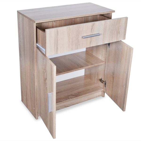 vidaXL Dressoir 71x35x88 cm bewerkt hout eiken