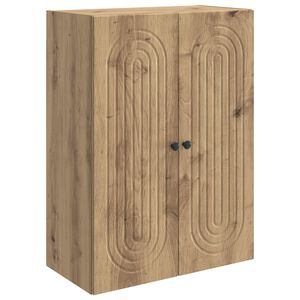 vidaXL Wandkast 66 x 34,5 x 90 cm Bewerkt hout Artisanaal eiken