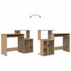 vidaXL Bureau met lade Artisan Eiken 120,5 x 44 x 88,5 cm Bewerkt hout