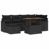 vidaXL Tuin Sofa Set 7 st Zwart Poly riet