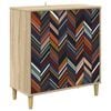 vidaXL Dressoir OMMEN Sonoma 69 x 33 x 75 cm Bewerkt hout