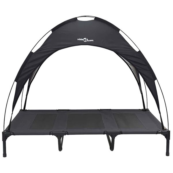 vidaXL Hondenbed Zwart 122 x 93 x 106,5 cm Staal