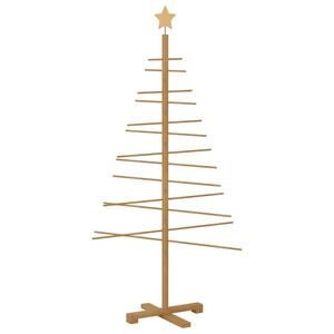 vidaXL Houten kerstboom met standaard Bruin 150 cm Bamboe
