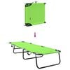 vidaXL Opvouwbare zonnebed Groen 188 x 57 x 86,5 cm Polyester