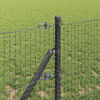 vidaXL Hecke met palen Grijs 0.6 x 25 m Staal