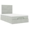 vidaXL Ottoman bed met matrassen 120x200cm fluweel lichtgrijs