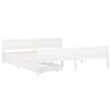 vidaXL Bedframe met 2 lades massief grenenhout wit 200x200 cm