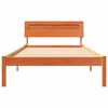 vidaXL Bedframe met hoofdeinde Wasbruin 90 x 190 cm Massief grenenhout