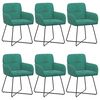 vidaXL Eettafelstoelen 6 st fluweel Turquoise 59 x 56,5 x 86 cm
