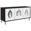 vidaXL Tv-meubel HANAU 102 x 33 x 51 cm Zwart eiken Bewerkt hout