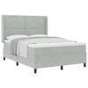 vidaXL Boxspringbed met matras Lichtgrijs 160 x 200 cm Fluweel