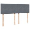 vidaXL Boxspring met matras fluweel donkergrijs 140x200 cm