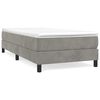 vidaXL Boxspring bed 80x200 cm fluweel lichtgrijs