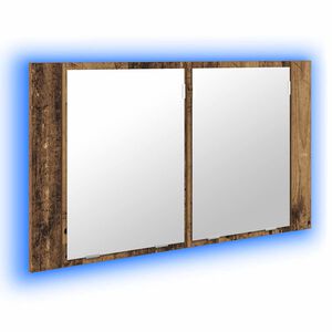 vidaXL Badkamer spiegelkast Oud Hout 80 x 12 x 45 cm Bewerkt hout